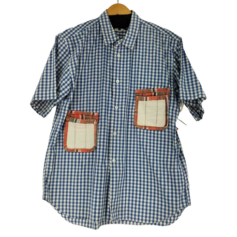 コムデギャルソンオムプリュス COMME des GARCONS HOMME PLUS アシンメトリーチェック ギンガムチェック S/S シャツ メンズ JPN:M